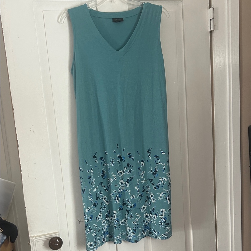 J. Jill Wearever Collection Dress Women’s Medium Floral Sleeveless Resort Travel